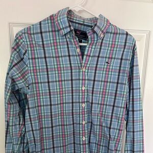 Vineyard Vines Pink and Blue Button Down Shirt